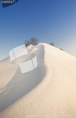 Image of the snow-covered hill  