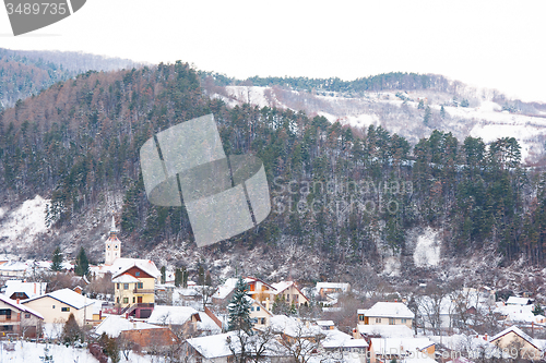 Image of Winter View of a town