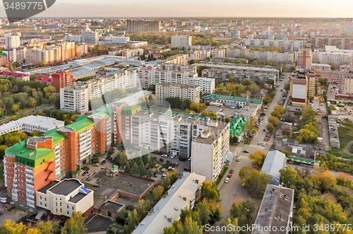 Image of Aerial urban view on Melnichnaya street. Tyumen