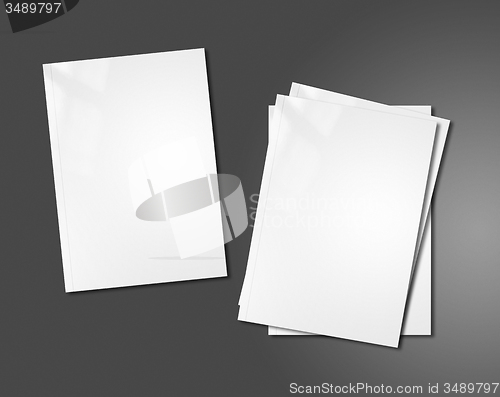 Image of white booklets mockup template