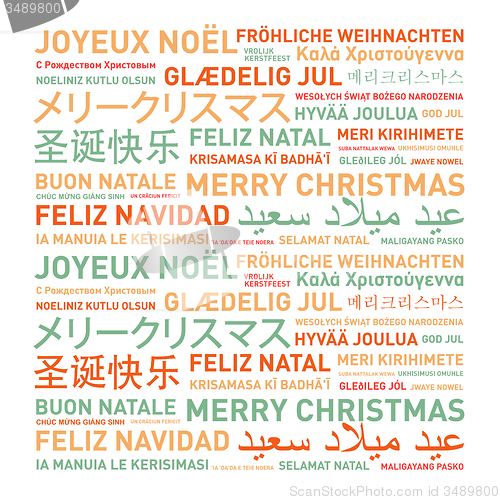 Image of Merry christmas card from the world