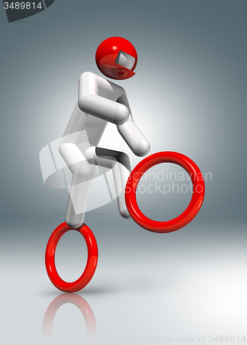 Image of Cycling BMX 3D symbol, Olympic sports