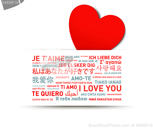 Image of Love message card from the world
