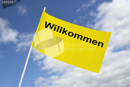 Image of Yellow flag welcome