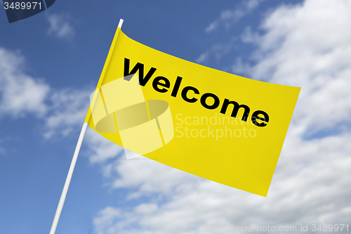 Image of Yellow flag welcome