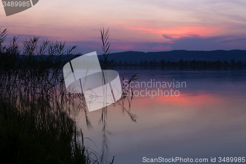 Image of Sunset at a lake