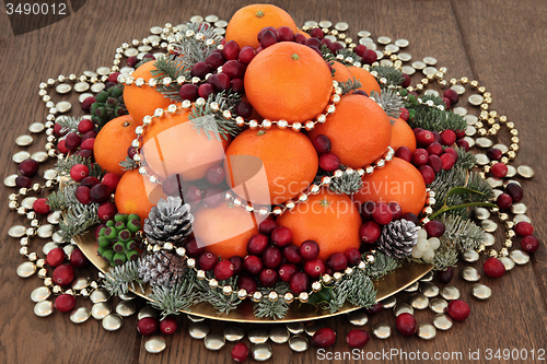 Image of Christmas Fruit Scene