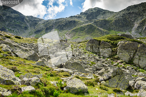 Image of Summer hiking in the mountains.