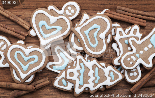 Image of Gingerbread cookies background\r
