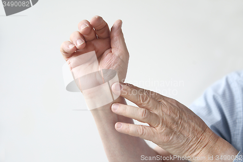 Image of man with an aching wrist