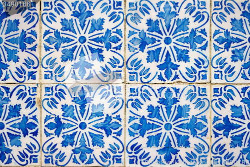 Image of Traditional Portuguese glazed tiles