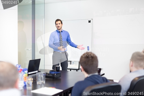 Image of Business presentation on corporate meeting.