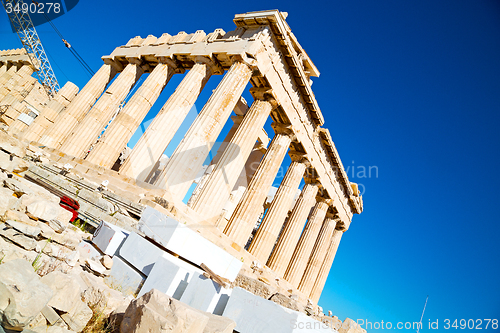 Image of parthenon and  historical   athens in greece the  