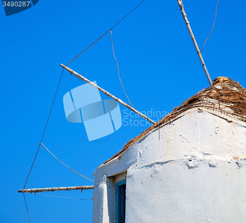 Image of old mill in santorini greece europe  and the sky