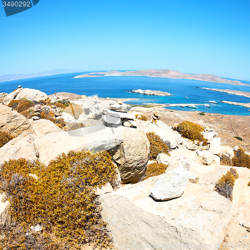 Image of temple  in delos greece the historycal acropolis and old ruin si