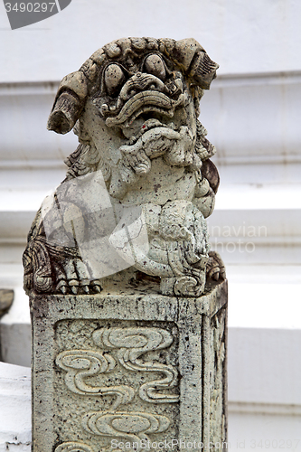 Image of  monster demon in the temple bangkok asia   column