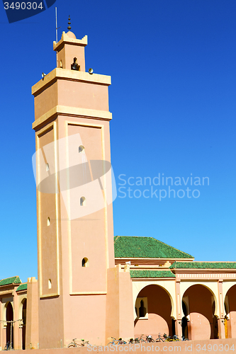 Image of in maroc africa minaret and bicycle