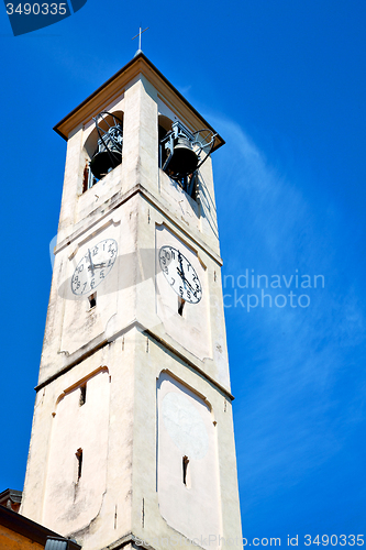 Image of monument  clock tower in   stone and bell