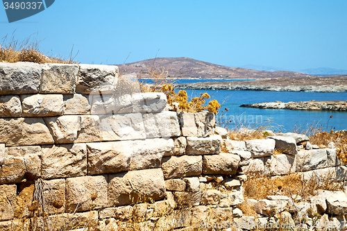 Image of temple  in   greece the  and old ruin site