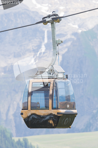 Image of Ski lift cable booth or car