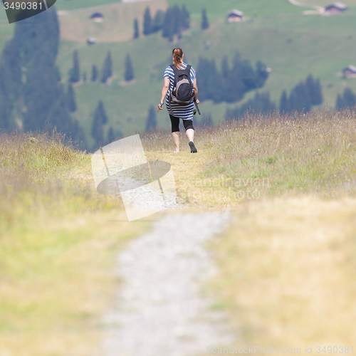 Image of Hiker, young woman with backpack