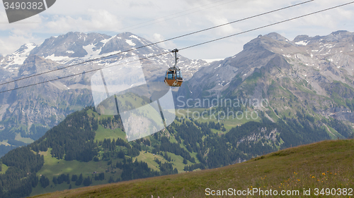 Image of Ski lift cable booth or car