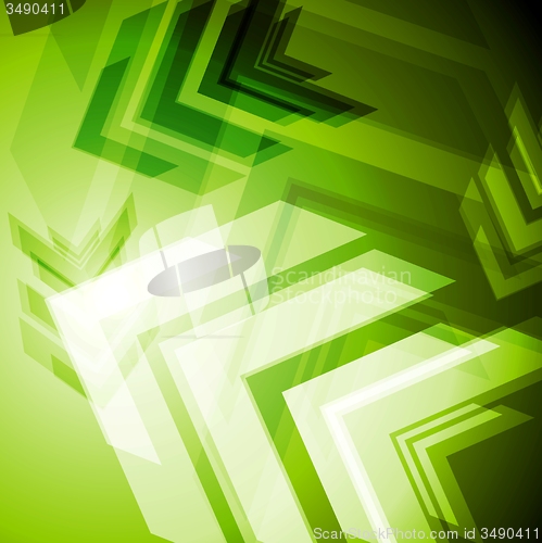 Image of Hi-tech green arrows abstact background