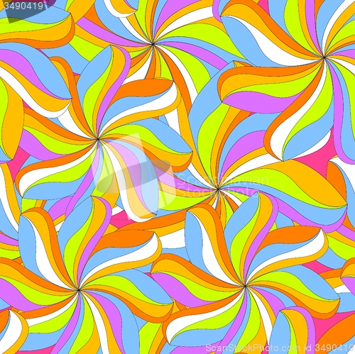 Image of Colorful retro seamless flowers background
