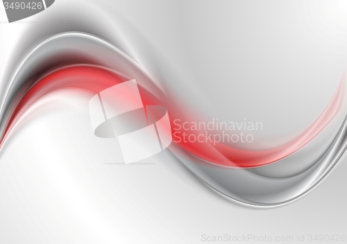 Image of Abstract green grey abstract waves design