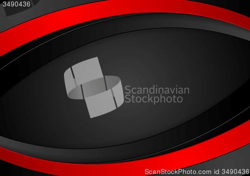 Image of Dark wavy corporate abstract background
