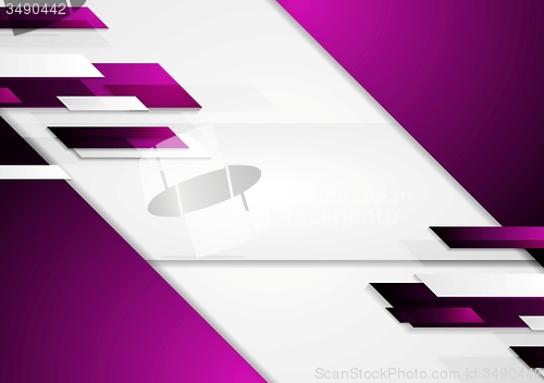 Image of Abstract vector geometric violet background