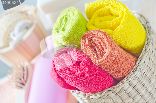 Image of color towels