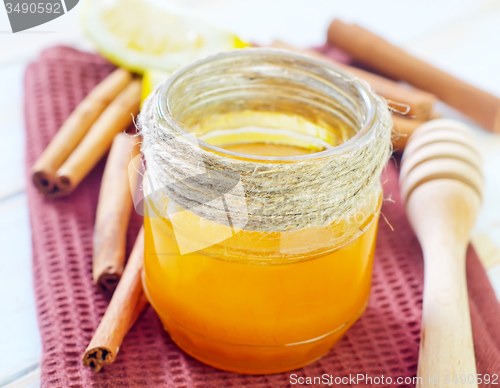 Image of honey,cinnamon,and lemon