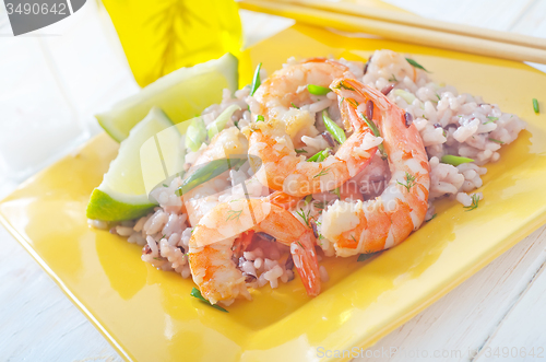 Image of rice with shrimps