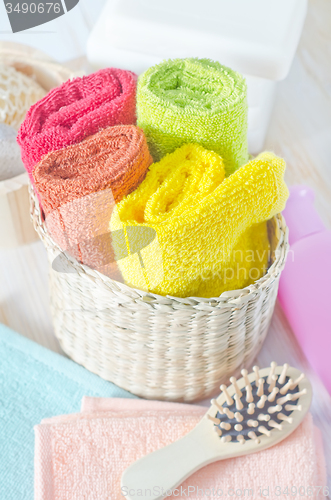 Image of color towels