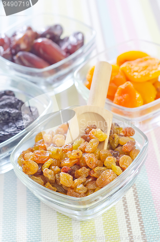 Image of dried apricots, raisins and dates