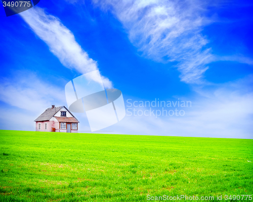 Image of house in field