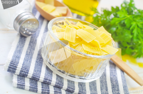 Image of raw pasta
