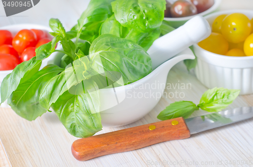 Image of basil and tomato