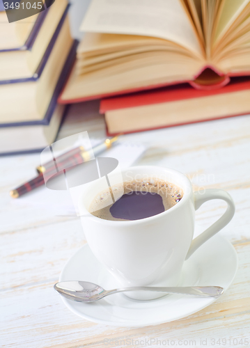 Image of coffee and note