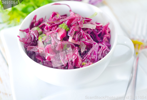 Image of salad with blue cabbage