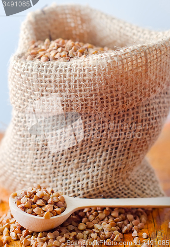 Image of Raw buckwheat, portion of the  buckwheat