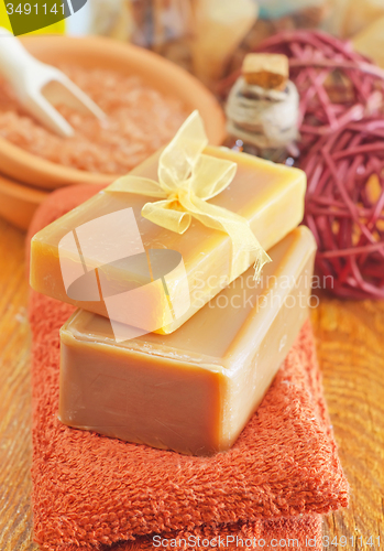 Image of soap and towels