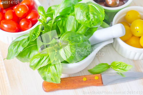 Image of basil and tomato
