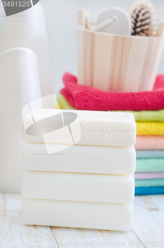 Image of soap and towels