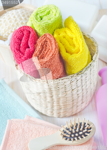 Image of color towels