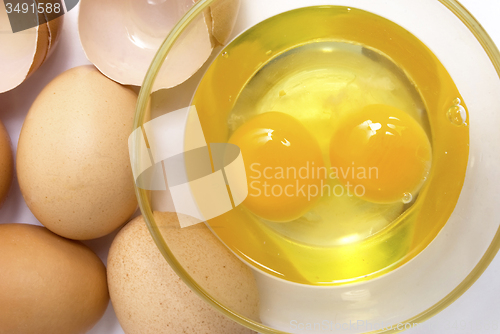 Image of raw eggs