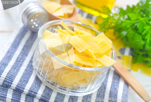 Image of raw pasta