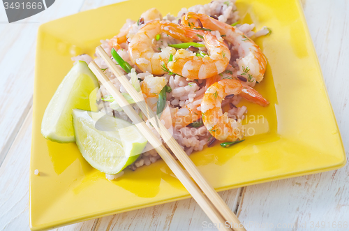 Image of rice with shrimps