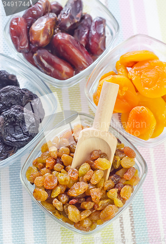 Image of dried apricots, raisins and dates